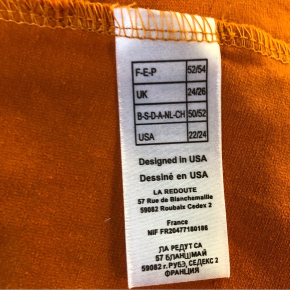 JESSICA LONDON Scoop Neck Pullover Top 3/4 Sleeves Orange (22/24) - Picture 12 of 14